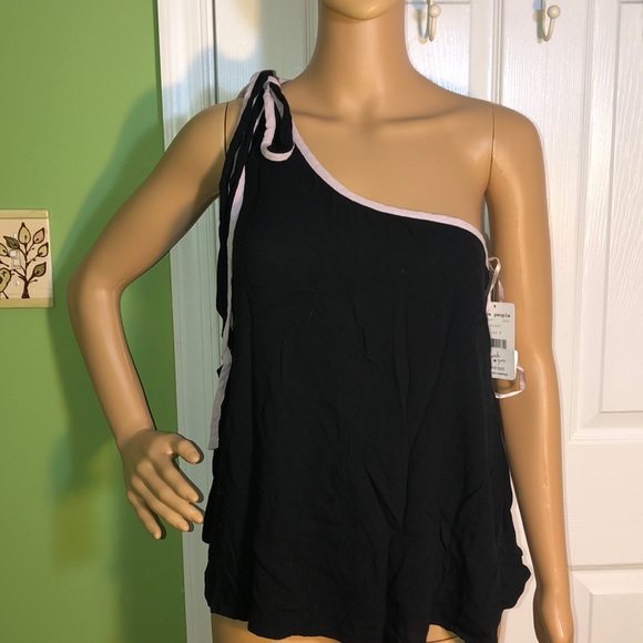 NWT Free People one shoulder tie top. - Picture 1 of 7